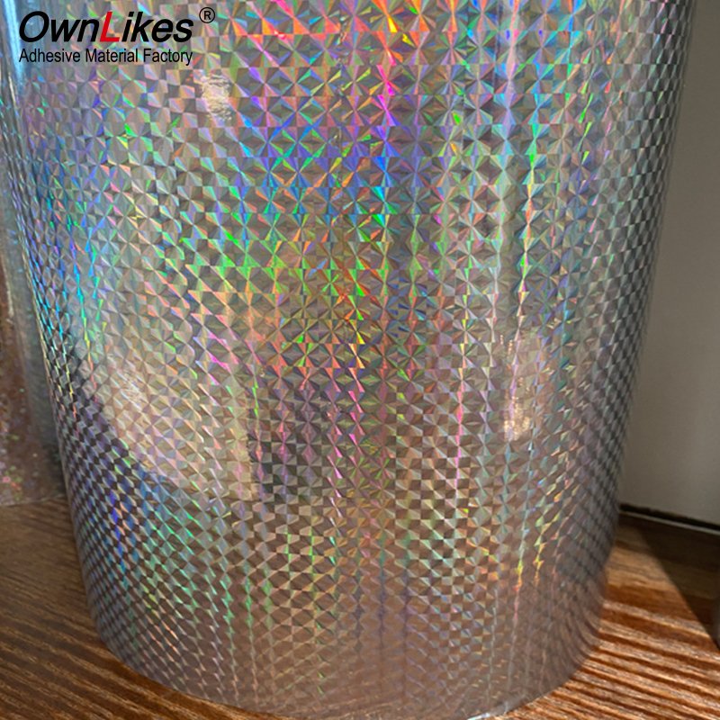 Ownlikes self adhesive inkjet paper roll Hologram Shrink Printing PVC Holographic Label Sticker Laser Film In Sheet roll