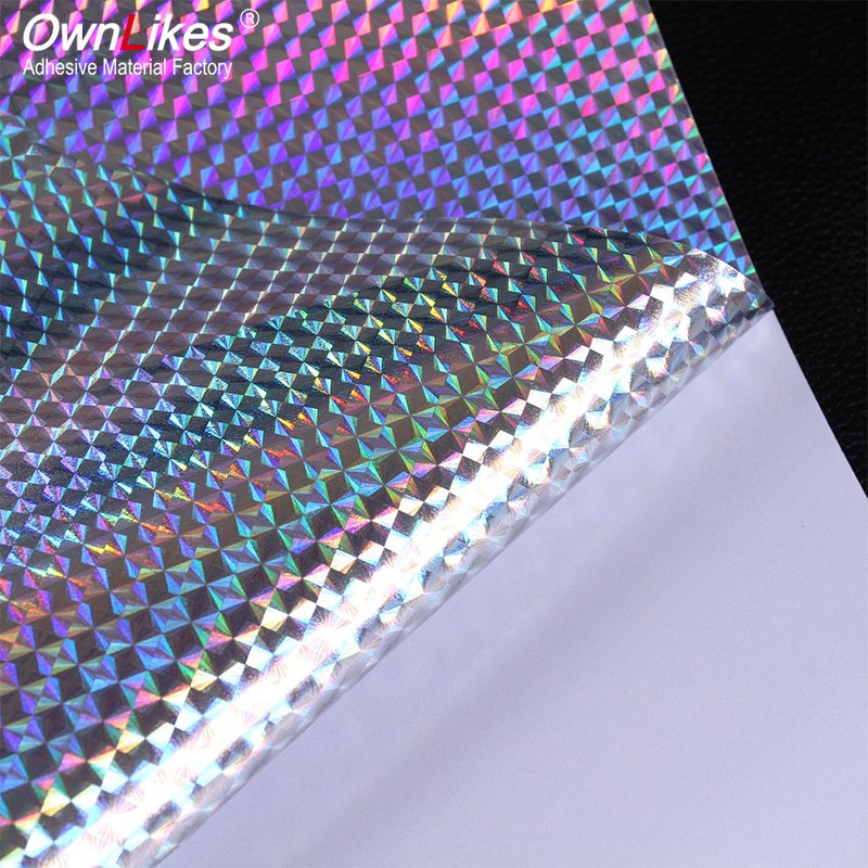 Ownlikes self adhesive inkjet paper roll Hologram Shrink Printing PVC Holographic Label Sticker Laser Film In Sheet roll