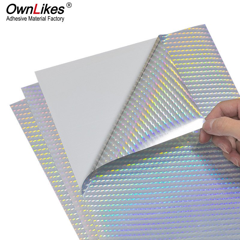Ownlikes self adhesive inkjet paper roll Hologram Shrink Printing PVC Holographic Label Sticker Laser Film In Sheet roll
