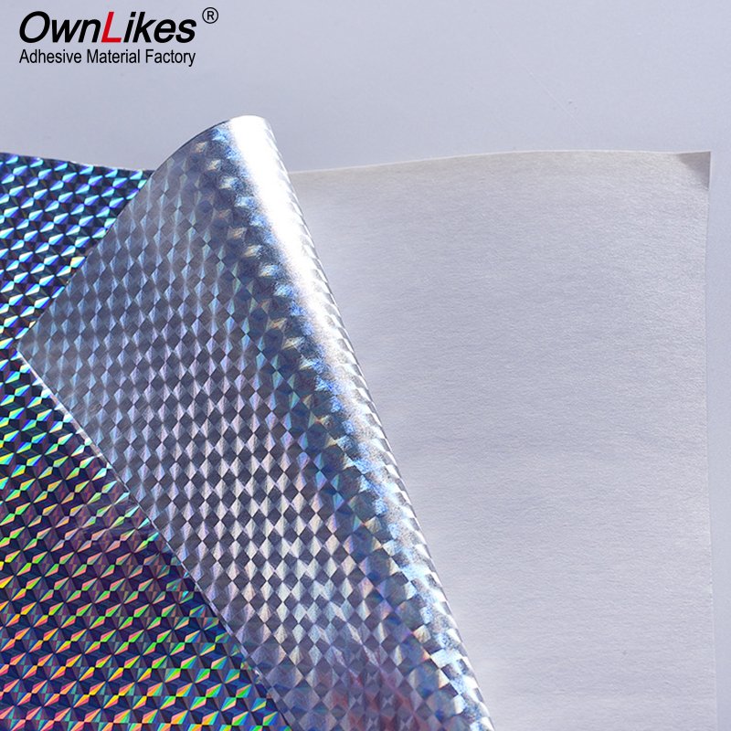 Ownlikes self adhesive inkjet paper roll Hologram Shrink Printing PVC Holographic Label Sticker Laser Film In Sheet roll