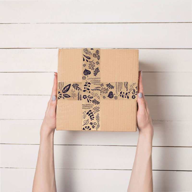 Wholesale Black Brown Fragile Custom Logo Self Adhesive Kraft Paper Gummed Tape Packing packaging Tape Printing