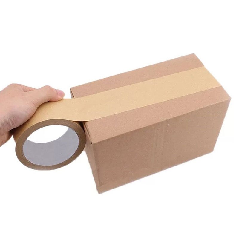 Wholesale Black Brown Fragile Custom Logo Self Adhesive Kraft Paper Gummed Tape Packing packaging Tape Printing
