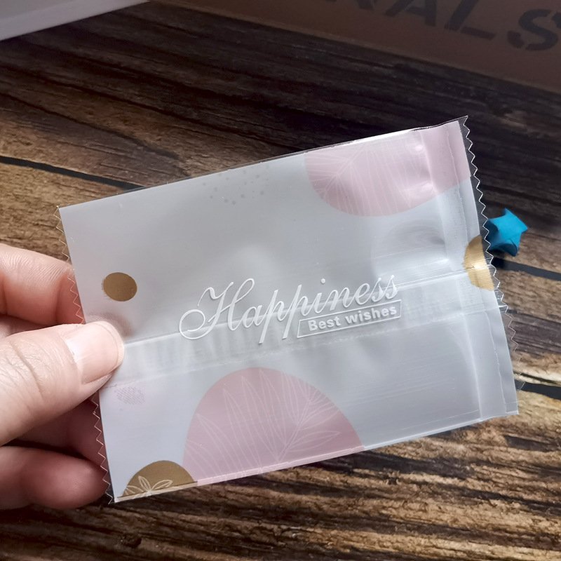 Snack Food Bags Manufacture Custom Printed Opp Plastic Candy Biscuits Cookie Self Adhesive Seal Gift Food Bread Packaging Bags