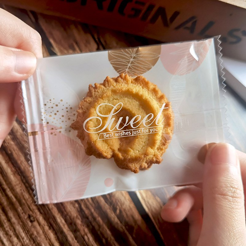 Snack Food Bags Manufacture Custom Printed Opp Plastic Candy Biscuits Cookie Self Adhesive Seal Gift Food Bread Packaging Bags