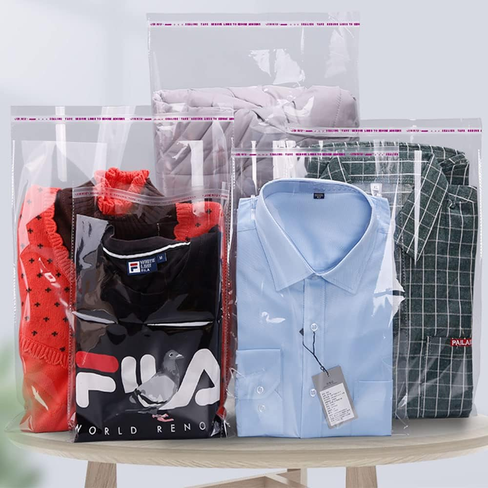 Customized Transparent Self Seal Adhesive Opp Plastic Packaging Bags For Candy Garment Stationery Consumer Electronics Packing