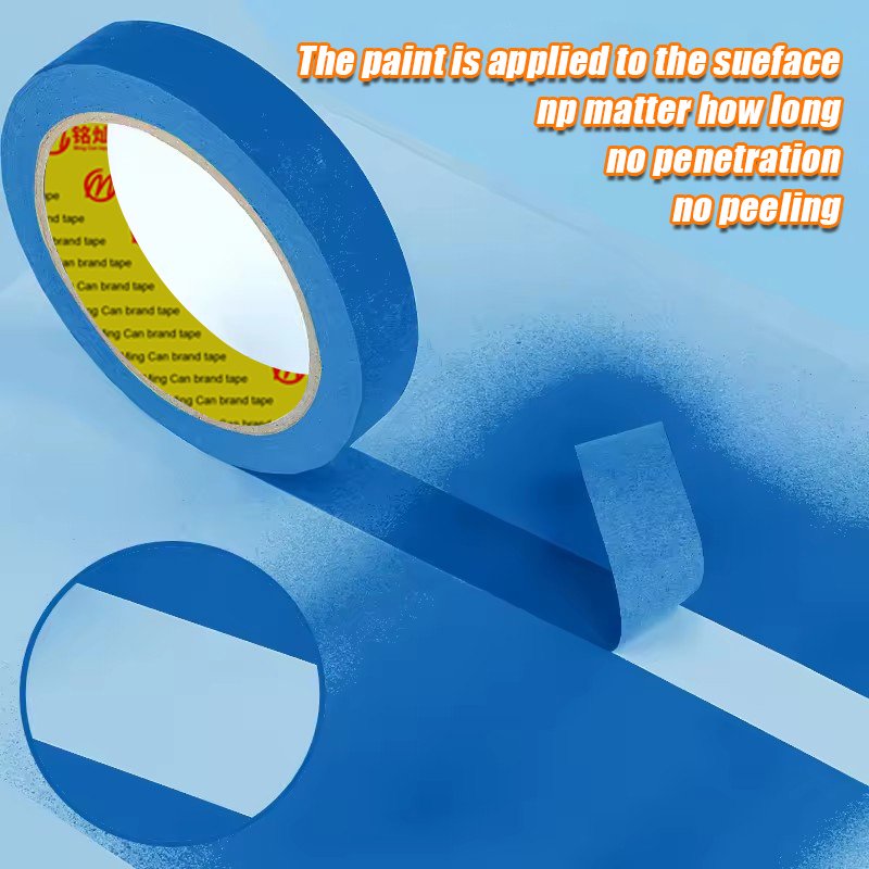Crepe Paper Self Adhesive Tape Car Automotive Painter Tape Blue Masking Paper For Painting