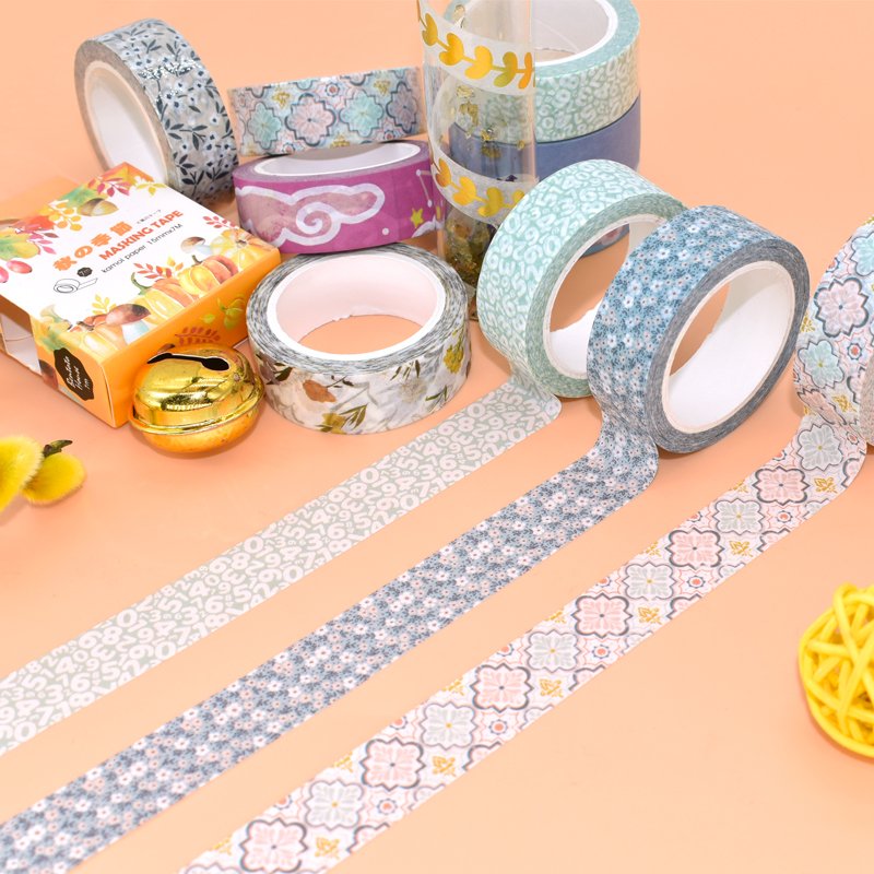 Children's Creative DIY Grid Stickers Mix Washi Masking Paper Tape Colorful Sticky Stationery & Gifts 5m Length for Adhesion