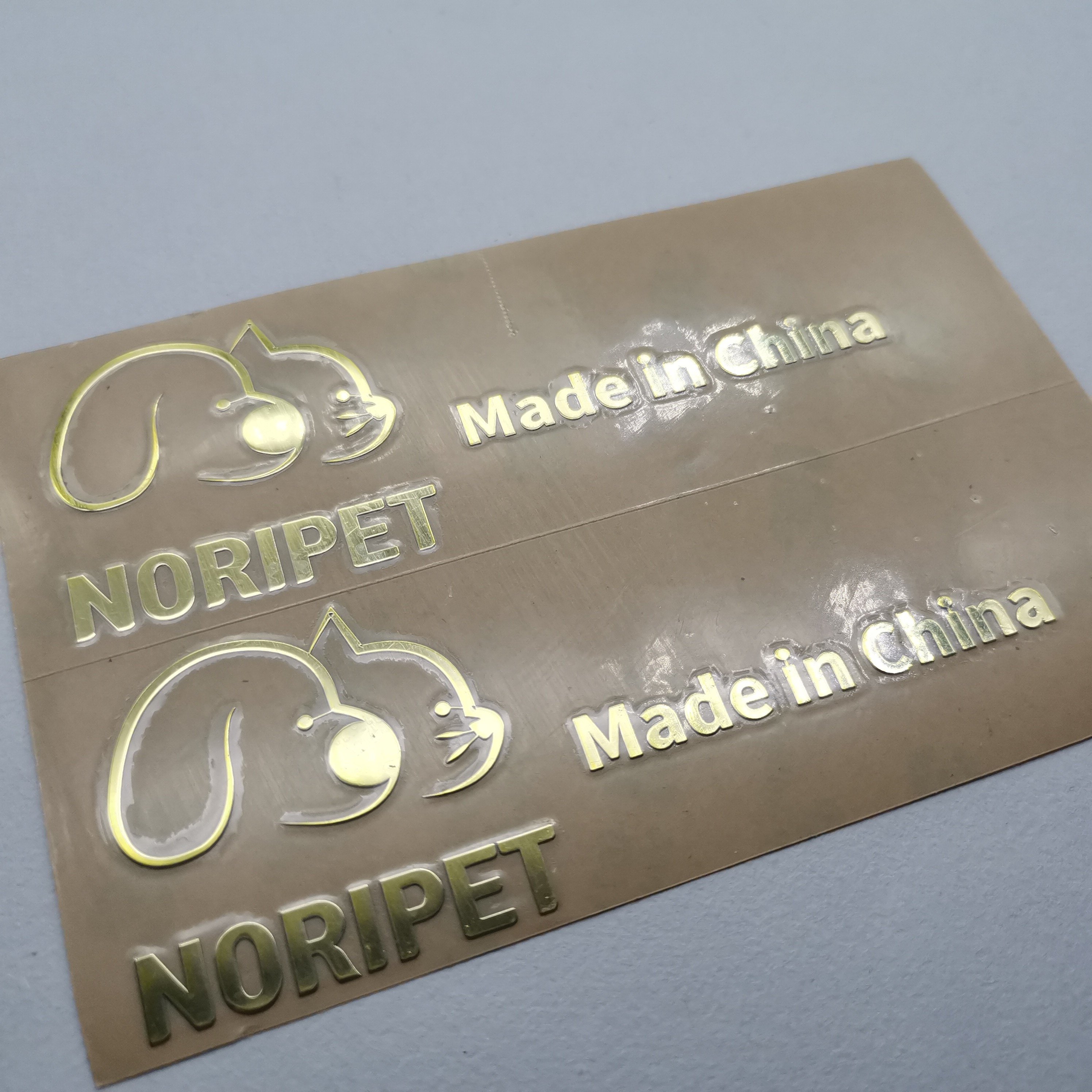 Custom Self Adhesive Heat Gold Transfer Electroforming Metal Nickel 3D Sticker Decals Metal Logo Label for Your Brand