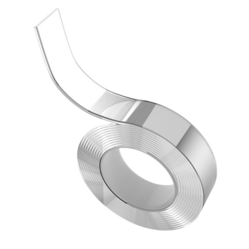 Custom Reusable Waterproof Double Sided Adhesive Tape Nano Transparent Band for Bathroom and Kitchen