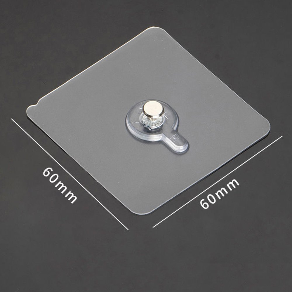Self Adhesive Waterproof Traceless Transparent Plastic Hook with Screw for Bathroom Kitchen Door Home Improvement
