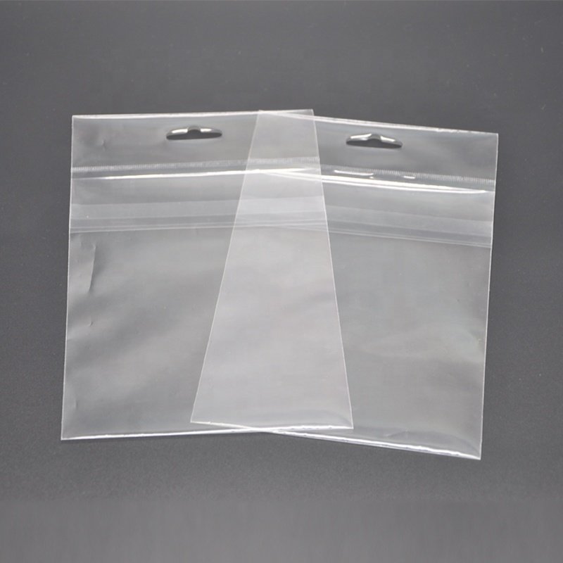 Factory Custom Price OPP Self Adhesive Bag Plastic Header Card Packing Bag With Hang Hole