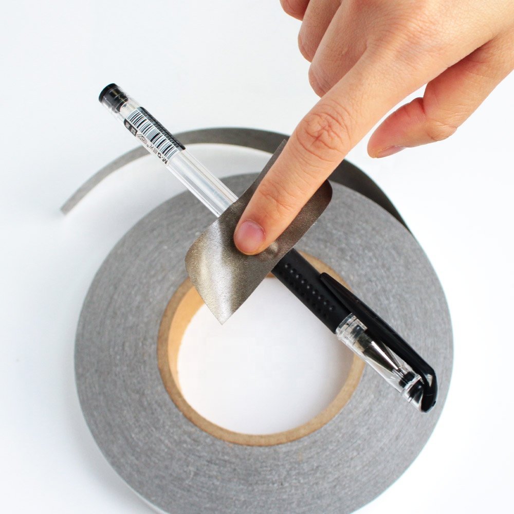 2- Recyclable Heat Resistant Cotton Fabric Cloth Base Double Sided Electricity Conductive Self Adhesive Tape