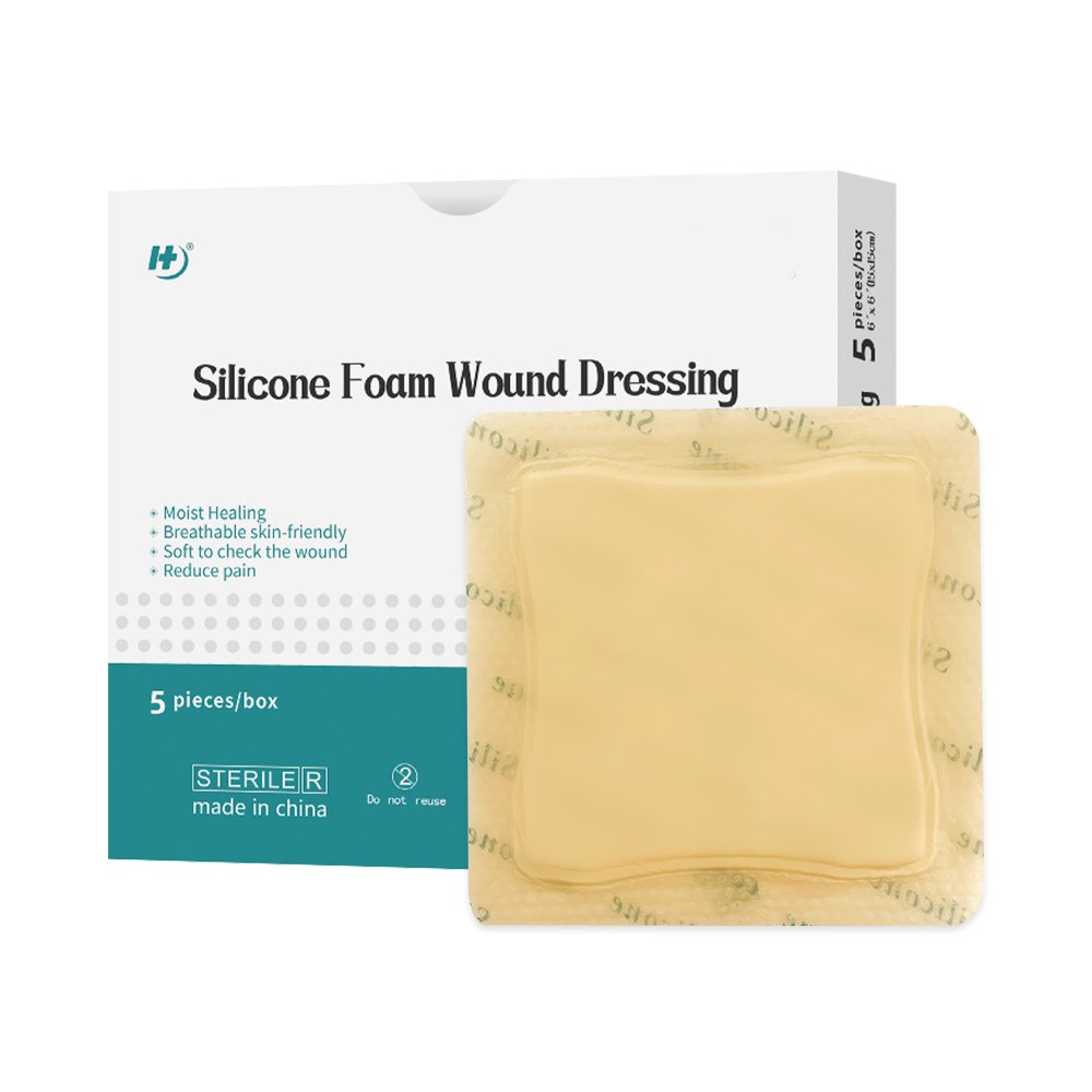 Absorbent Self-adhesive Wound Dressings Adhesive Care Silicone Foam Waterproof Wound Dressing