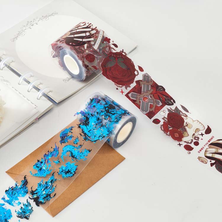 Flower Decorative Adhesive Tape for Scrapbook Washi Tape for Journaling Scrapbooking Supplies