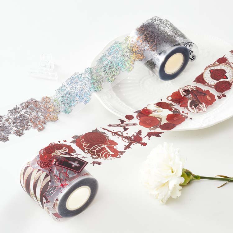 Flower Decorative Adhesive Tape for Scrapbook Washi Tape for Journaling Scrapbooking Supplies