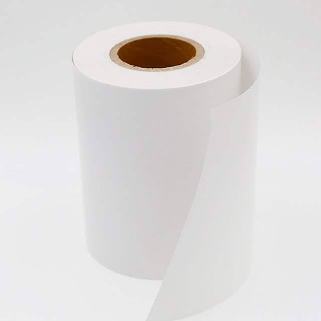 Factory hot sale hot melt glue semi-glossy sticker paper white glassine paper direct thermal self adhesive sticker paper
