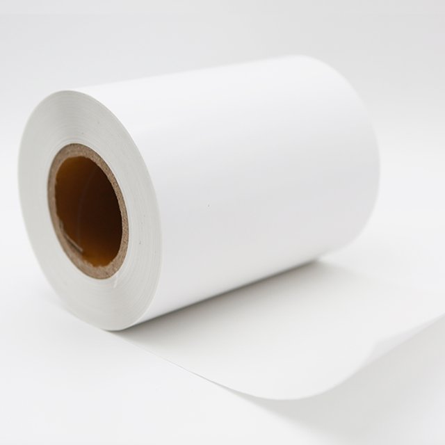 Factory hot sale hot melt glue semi-glossy sticker paper white glassine paper direct thermal self adhesive sticker paper