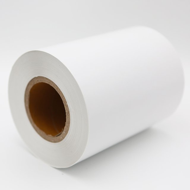 Factory hot sale hot melt glue semi-glossy sticker paper white glassine paper direct thermal self adhesive sticker paper