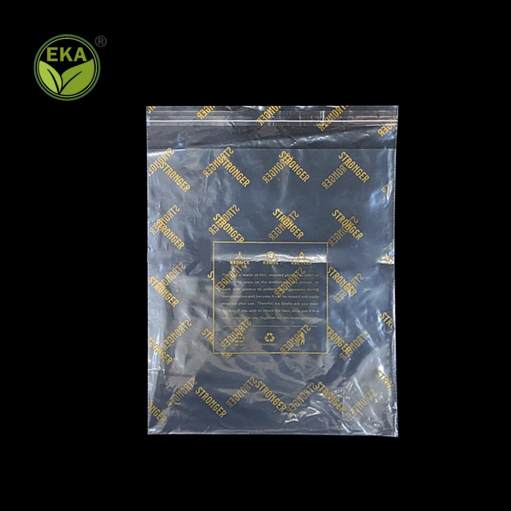 Customized Recycle Bag Transparent PE Self Adhesive Plastic Bag Clear GRS PE Garment Jewelry Packaging Bag