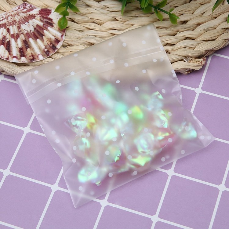 food grade dot frosted self adhesive opp bag for bread cookie candy