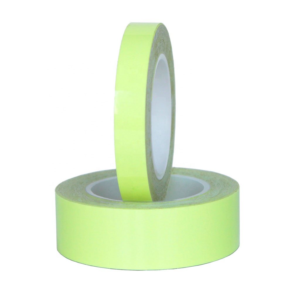 1- Hot Selling Recyclable Glow in the Dark Night Waterproof PVC and PET Base Fluorescent Luminous Self Adhesive Tape