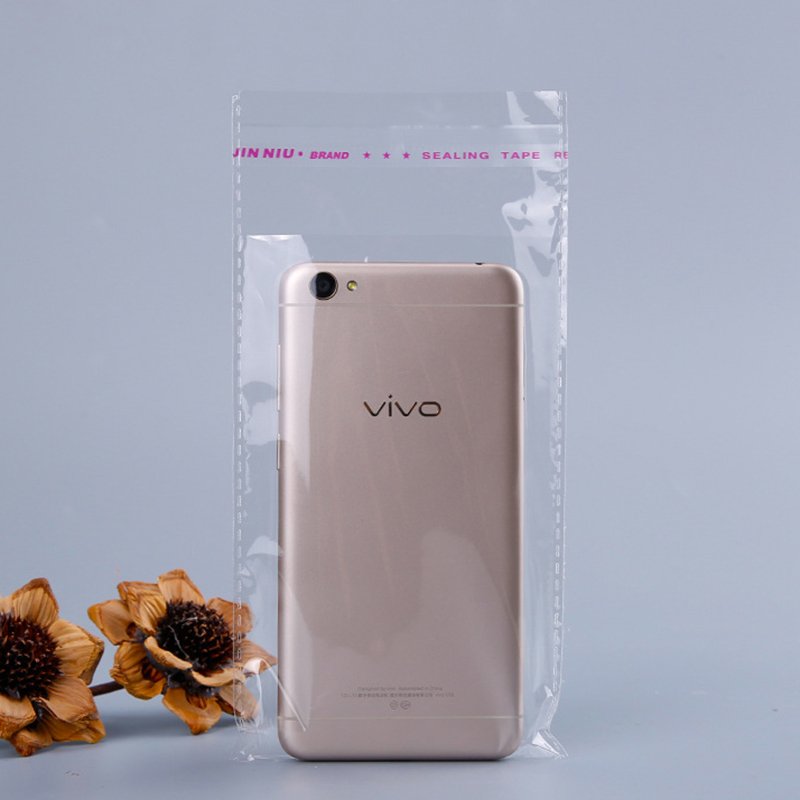 Factory Wholesale Sealable Large Clear Self Sealing Adhesive Plastic Poly Cellophane OPP Bags with Customized Logo Printing
