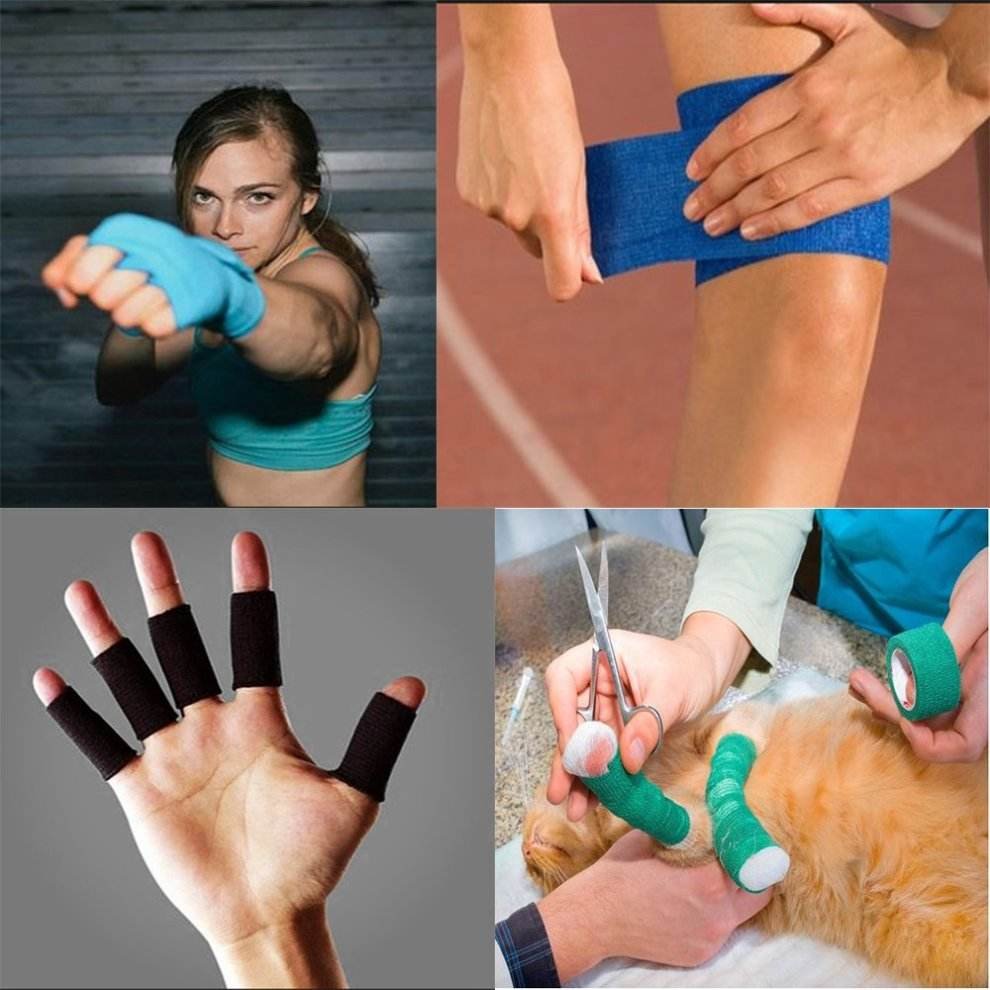 Wholesale 2.5 5 7.5 10 15 cm Colored Self-Adhesive Non-Woven Cohesive Bandage Adhesive Elastic Bandage Medical Bandaging Tape