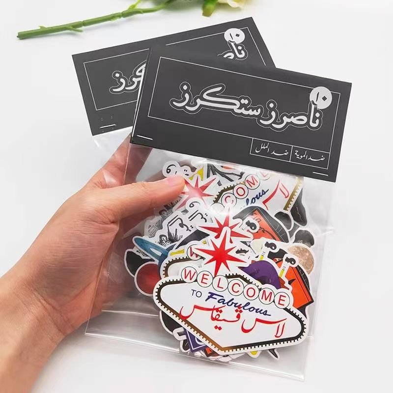 Customized BOPP Adhesive PVC Label Sticker Waterproof Die-Cutting Logo Acrylic Hot Melt for Masking