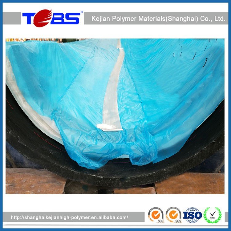 Double sided adhesive mold release stretch film