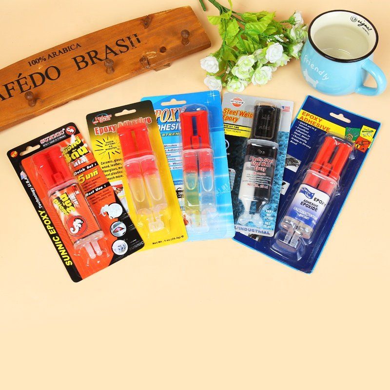 AB epoxy resin clear adhesive two components 12g quick dry