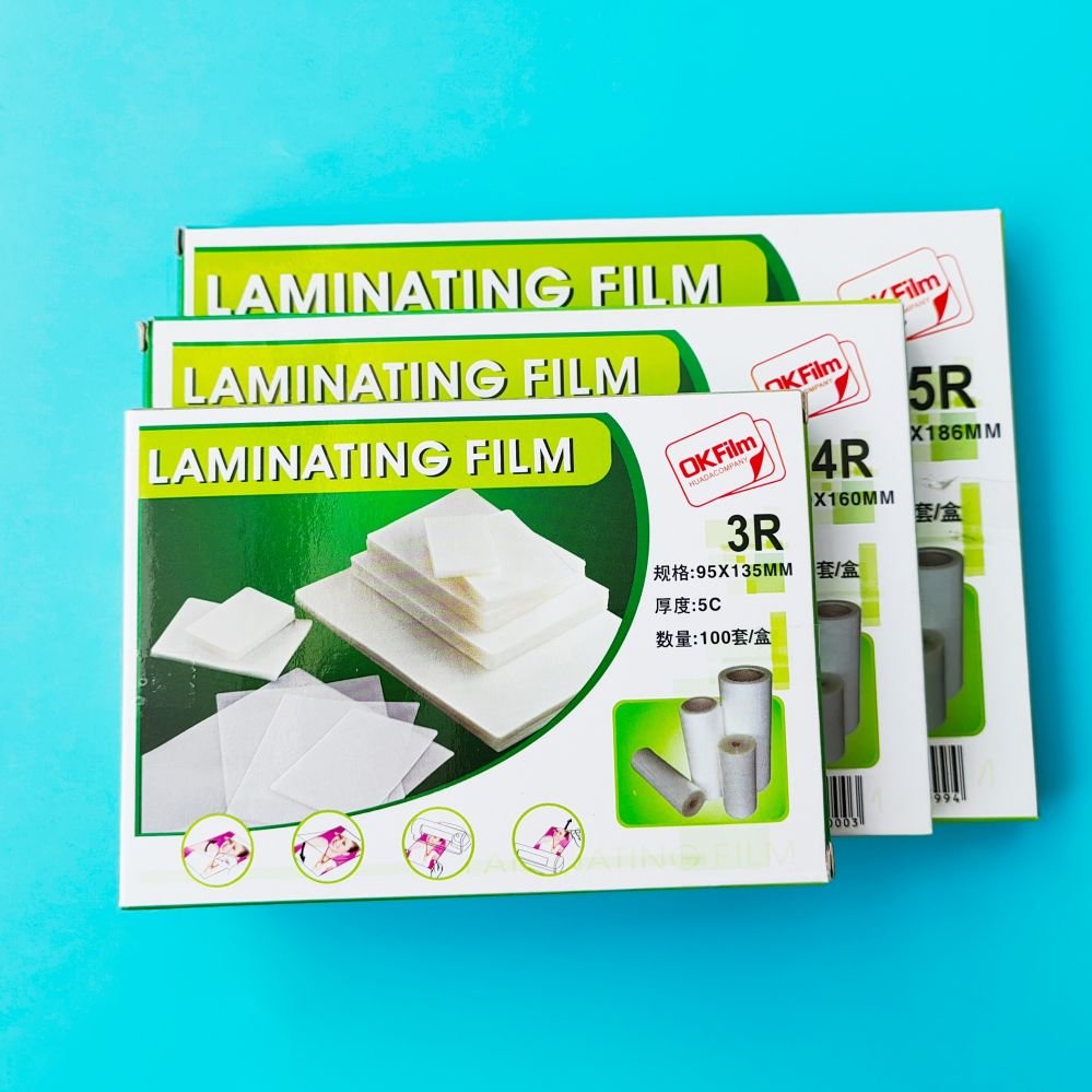 Clear Self Adhesive Waterproof BOPP Holographic Film Overlay Hot Lamination Film A4 Sheet Transparent Holographic Lamination
