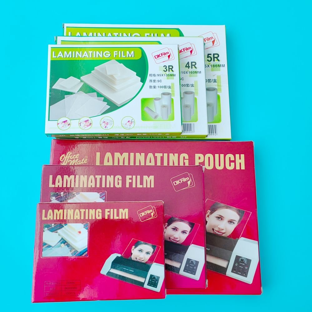 Clear Self Adhesive Waterproof BOPP Holographic Film Overlay Hot Lamination Film A4 Sheet Transparent Holographic Lamination