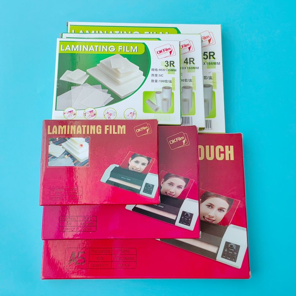 Clear Self Adhesive Waterproof BOPP Holographic Film Overlay Hot Lamination Film A4 Sheet Transparent Holographic Lamination