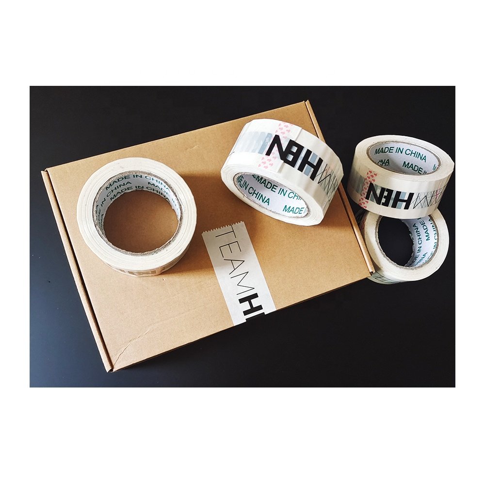 Ta-41 China Custom 3 inches bopp white adhesive carton packing duck tape with logo