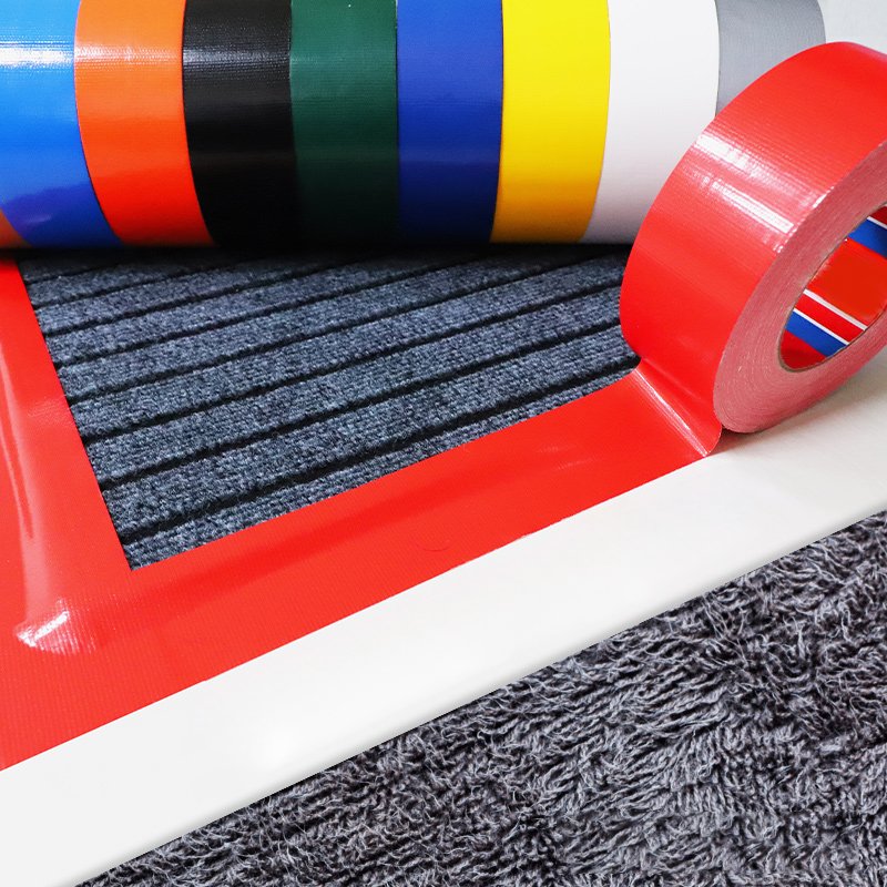 Multi-Purpose Adhesive Custom Duct Tape Colored Silver Black Brown White Orange Yellow Grey 30Mm 48Mm 50M Carpet Cloth Tape