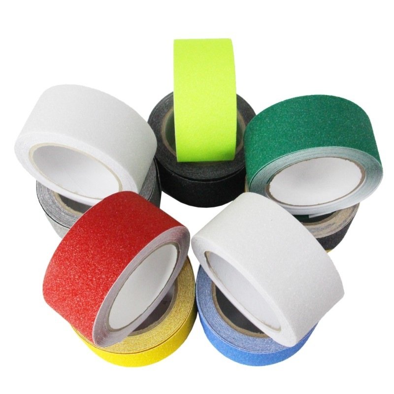 HONGFU Wholesale PVC step anti slip adhesive strip black yellow frosted tape waterproof and anti slip sandpaper anti slip tape