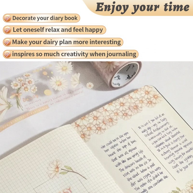Rainbow hologram self adhesive transparent clear pet film sticker kiss cut washi tape roll for decorative