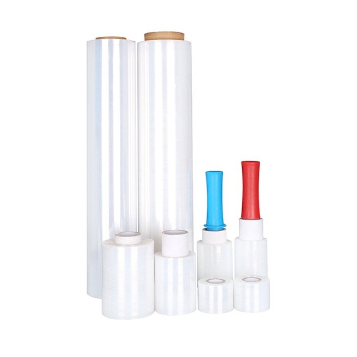 China color plastic hand stretch ceiling film 500mm and logistics film usage stretch film jumbo roll
