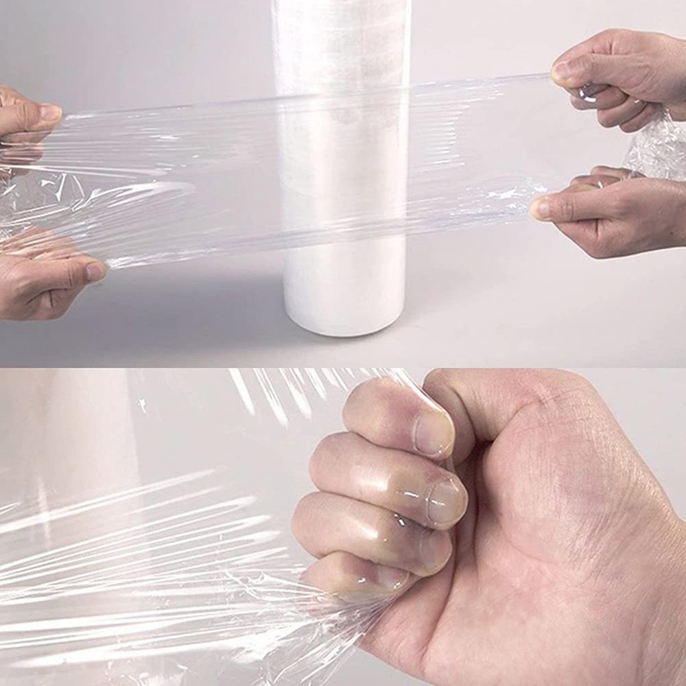 China color plastic hand stretch ceiling film 500mm and logistics film usage stretch film jumbo roll