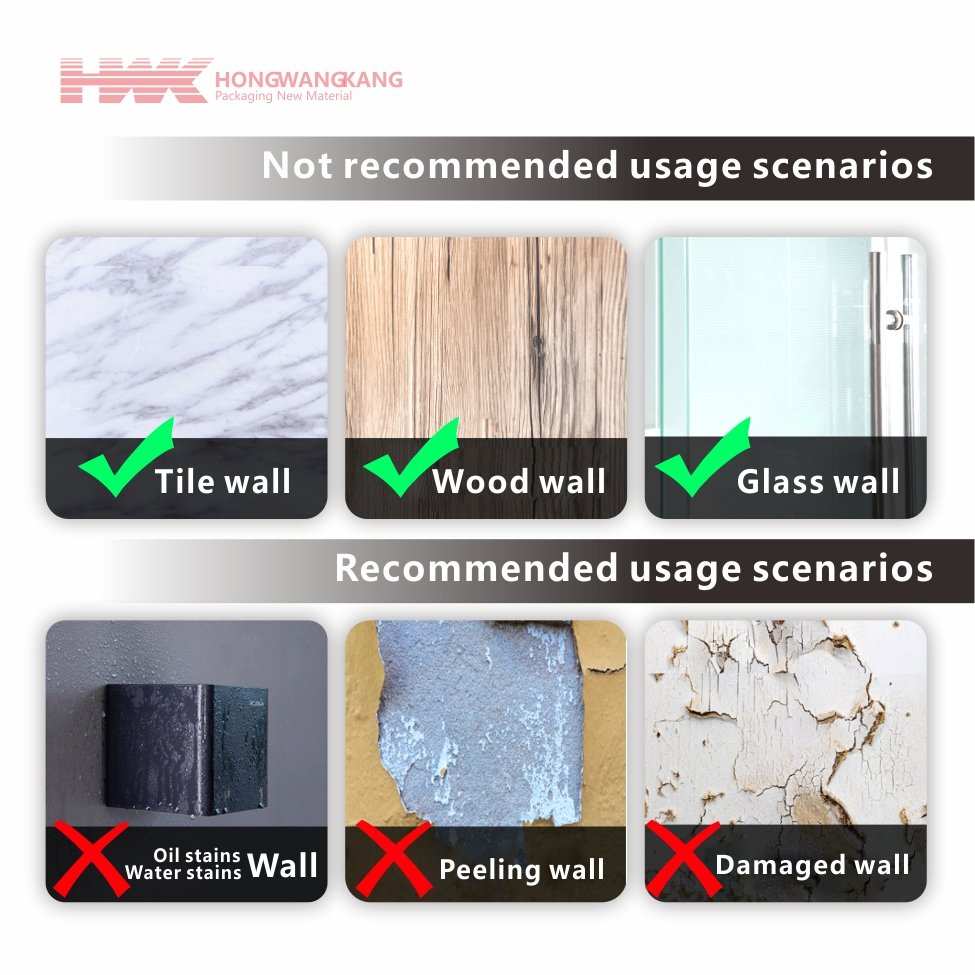 HWK Customized 2M/3M/5M Upgraded Clear 2 Inch Carpet Floor Self Adhesive Acrylic Mesh Nano Double Sided Tape Jumbo Roll
