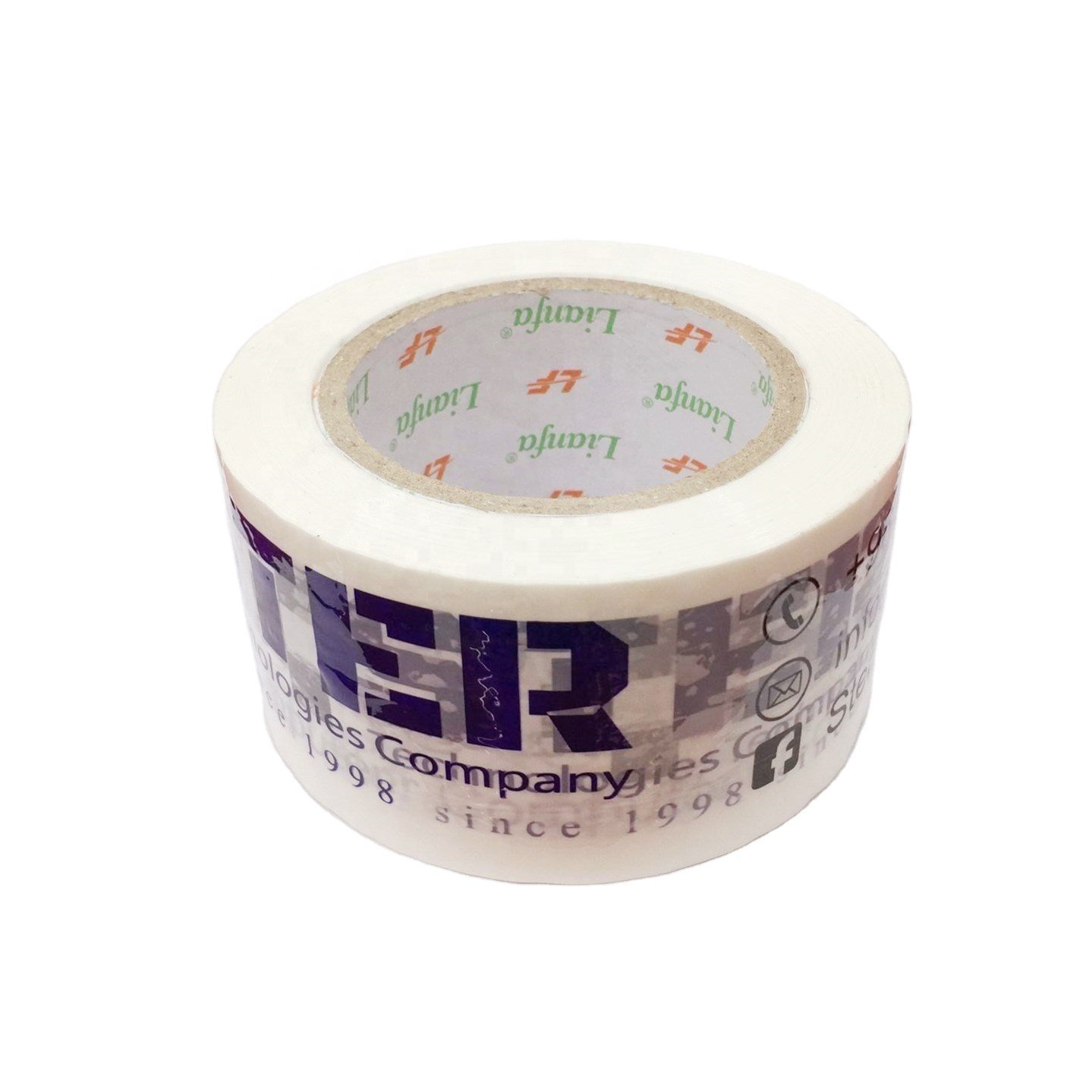 custom logo printed adhesive tape cello tape BOPP cinta adhesiva shipping box sealing tape professional factory