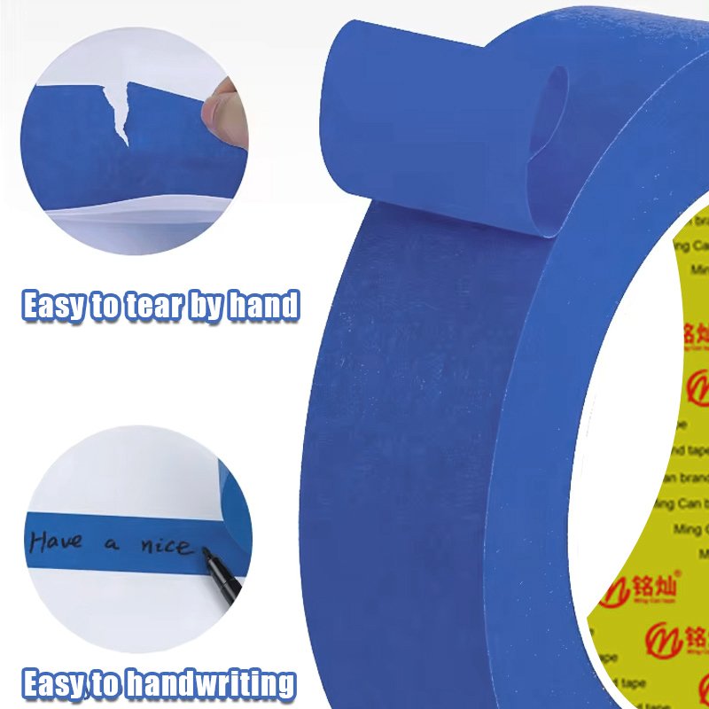 Custom wide printed 2 inch blue painters painting paint masking tape roll tape masking and raw material