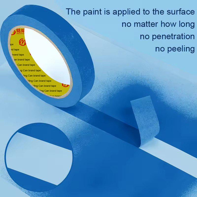 Custom wide printed 2 inch blue painters painting paint masking tape roll tape masking and raw material
