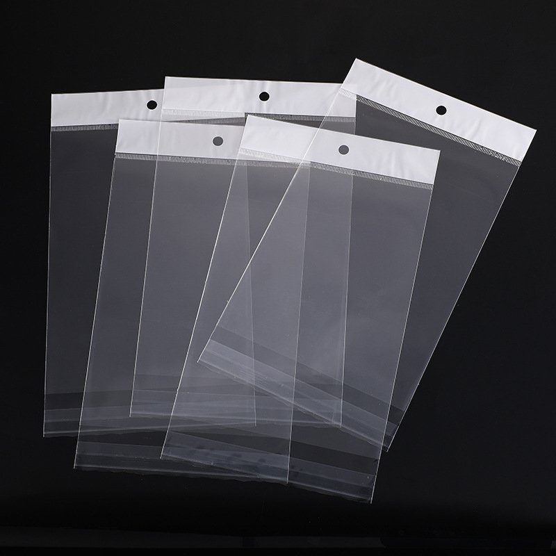 Clear plastic opp poly self sealing adhesive clear package self-adhesive transparent bag packaging bags for socks