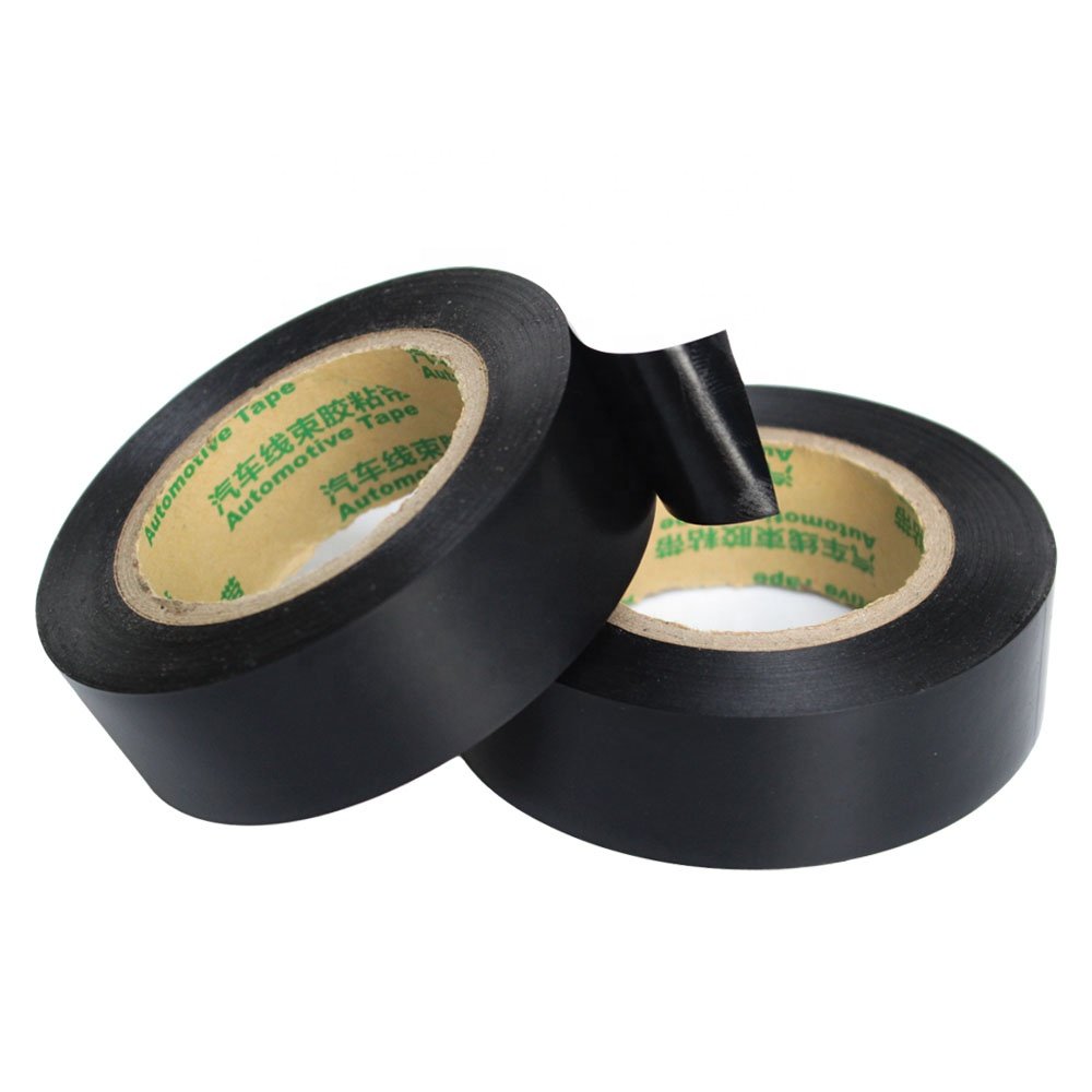1- Flame Retardant PVC Film Base Auto Car Engine Wiring Wrapping Automotive Wire Harness Self Adhesive Tape