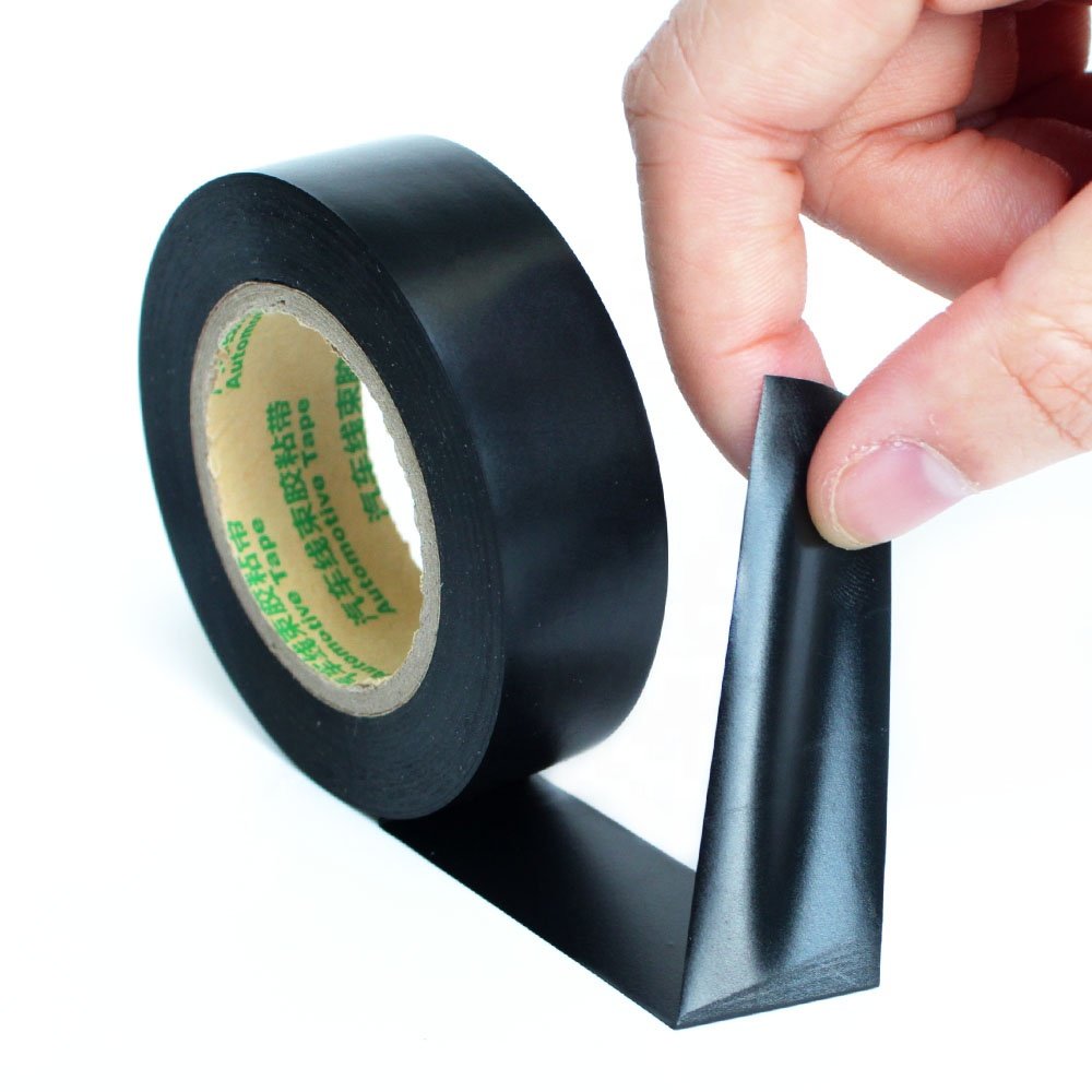 1- Flame Retardant PVC Film Base Auto Car Engine Wiring Wrapping Automotive Wire Harness Self Adhesive Tape