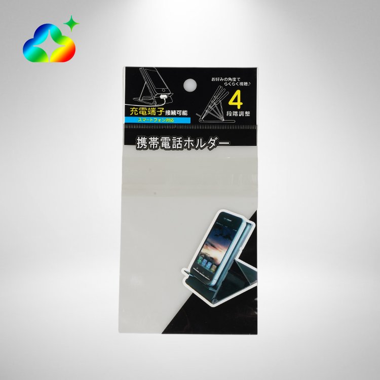 Custom Printing Self Adhesive Header Card Clear Transparent Plastic Opp Bags For Gift Sticker Packing