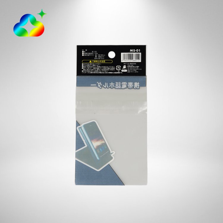 Custom Printing Self Adhesive Header Card Clear Transparent Plastic Opp Bags For Gift Sticker Packing