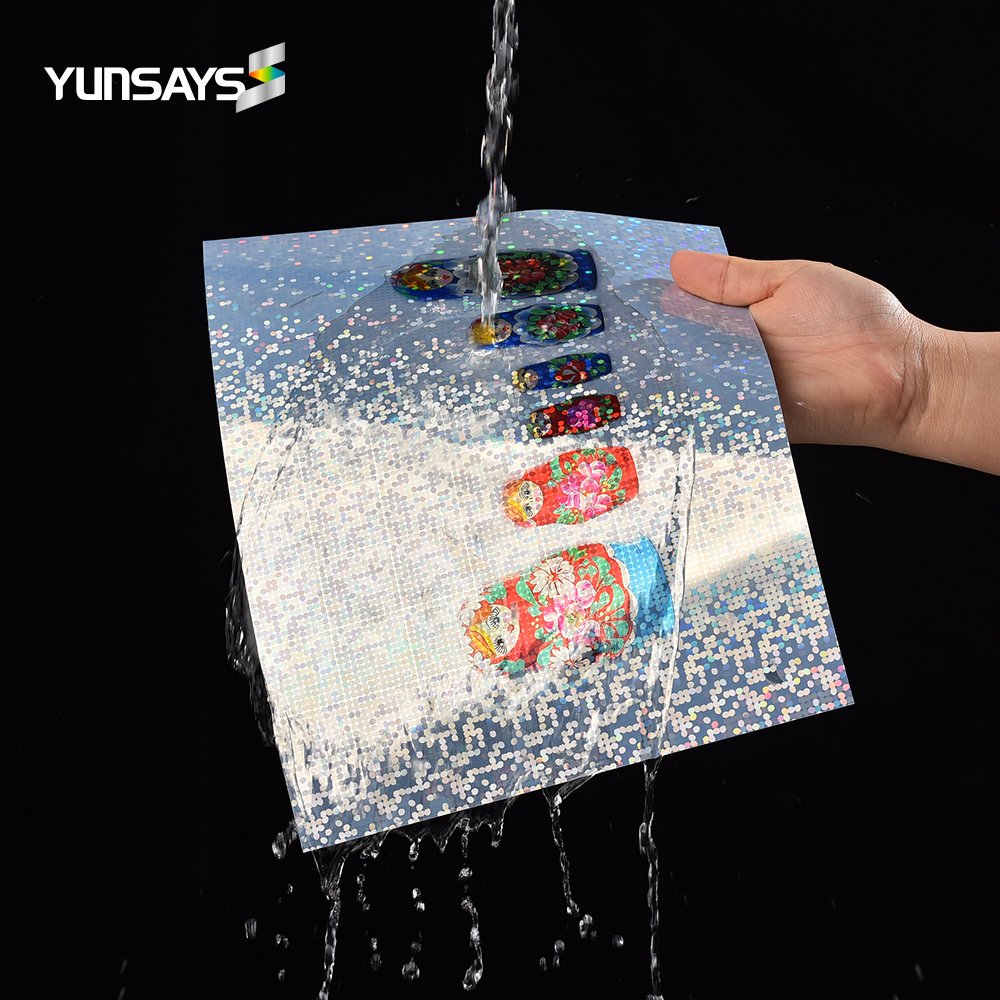 Custom Specifications Blank A3 A4 Size Holographic Sticker Sheet Rolls Self Adhesive Hologram Vinyl Sticker Paper