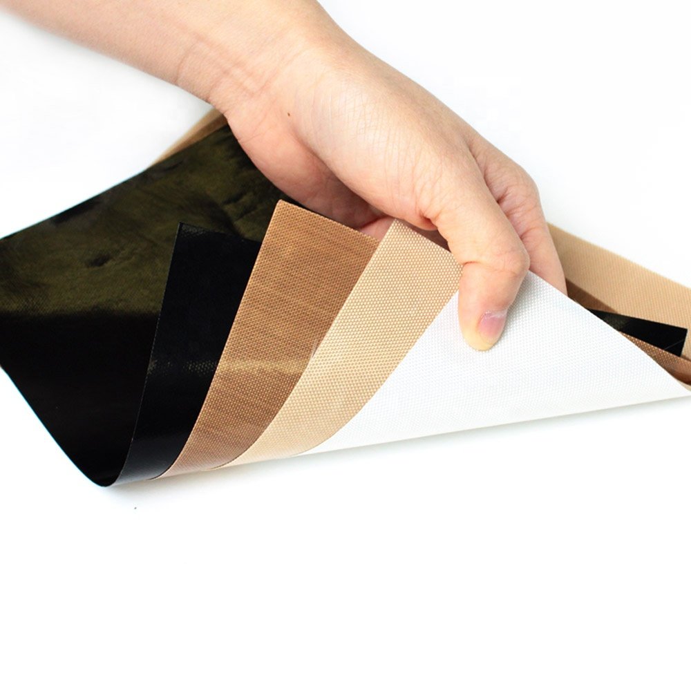 1- High Temperature Heat Resistant Non-sticky PTFE Coated Fiberglass Fabric Cloth Sheet for Heat Press Cover
